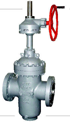 Válvula de porta de alta pressão da placa lisa para descarregar a extremidade da flange do RUÍDO 3352 GS-C25 DN700 PN100 da escória